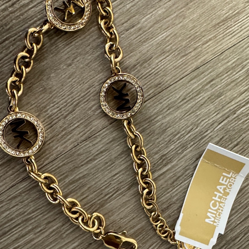 Michael Kors Gold Logo Chain Bracelet
